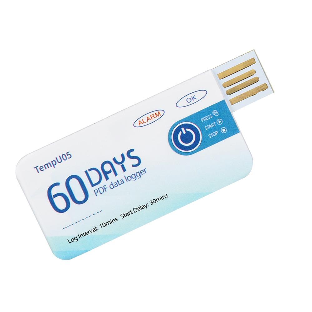 USB Interface Temperature Data Logger 60 Days Single Use Data Logger For Temperature Monitoring