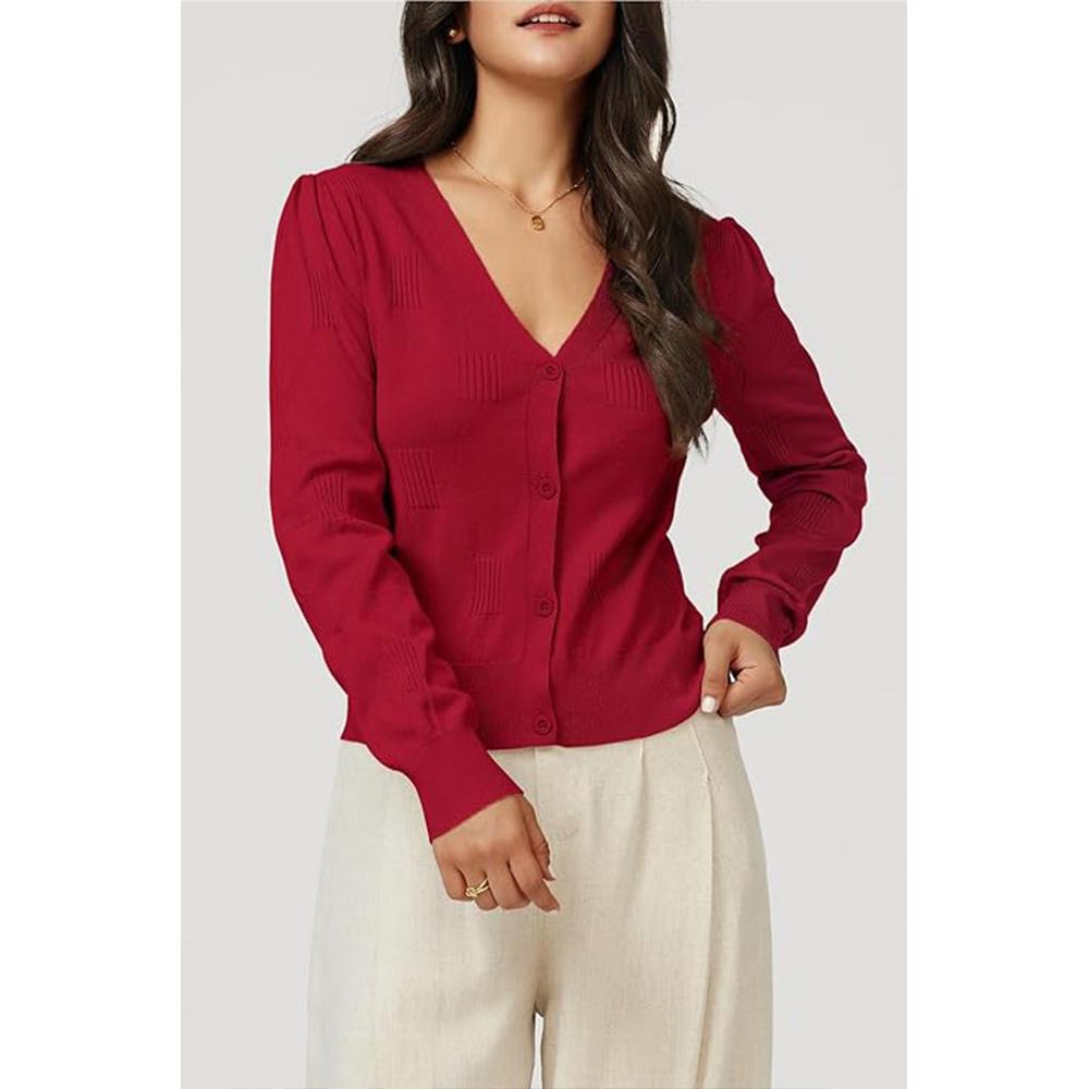 Women's Soft Cropped Cardigan Casual Lightweight Shrug Sweater Tops