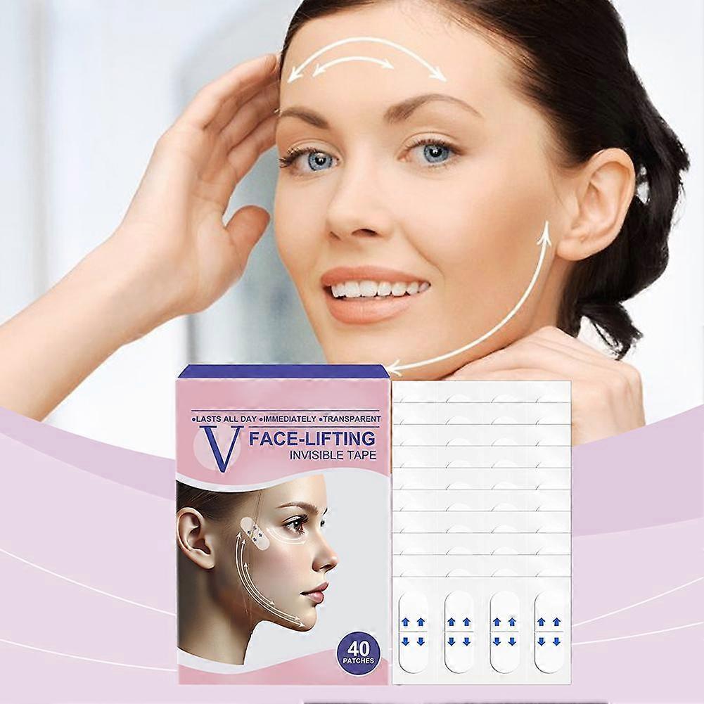 Nastro Adesivo Invisibile per Lifting V-Face, Nastro Lifting V-Face con Elastici, Nastro per Collo