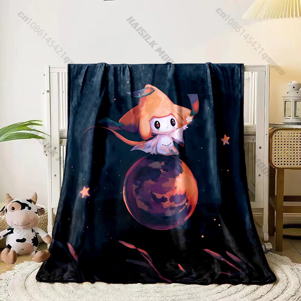 

17 Styles Pokemon Cartoon Soft Flannel Fluffy Throw Camping Blanket with Jirachi Print,Home Sofa Throw Thin Blanket Fashion Gift 75x90cm