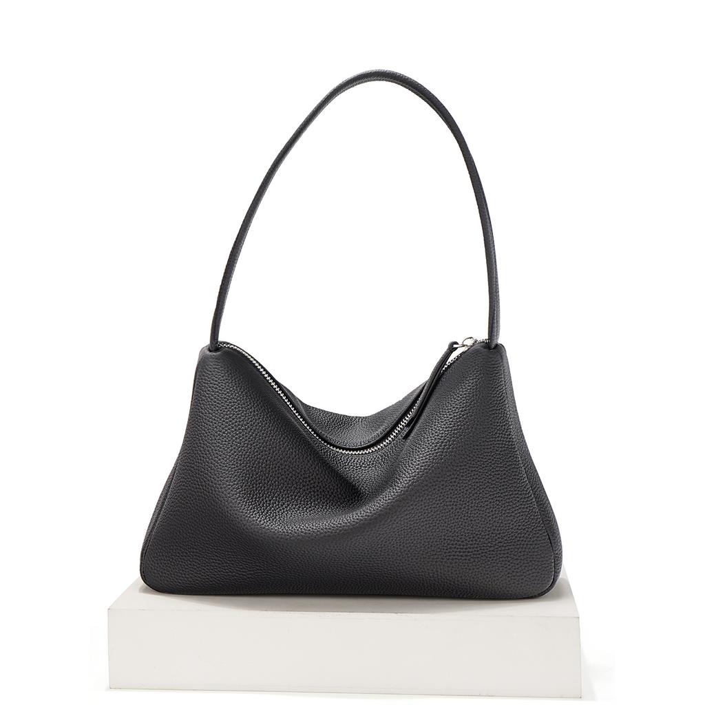 Cowhide Shoulder Armpit Bag, New High-end Textured Fashion Portable Leather Women's Bag