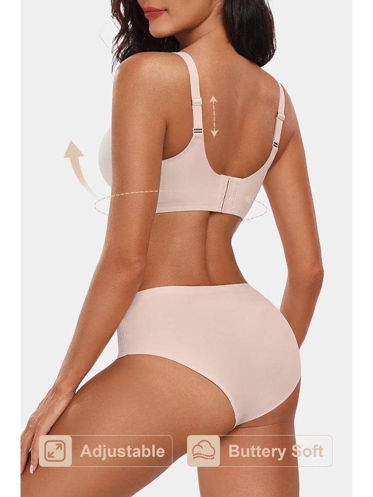 European and American Seamless Jelly Soft Support Wireless Gathered Bra