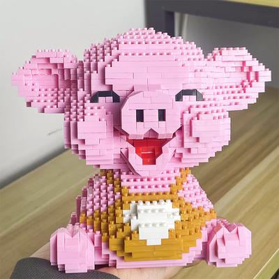 Kit di Modelli DIY di Scoiattolo a Tema Noci - Micro Blocchi con Dettagli di Noci, Che Tiene l'Amore in Mano, Set Regalo Creativo per Attività in Classe