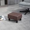 Hocker mit Stoffbezug in Leinenoptik, bis 110 kg, Braun, 40 x 30 x 24 cm