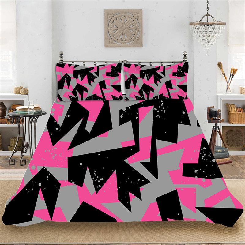 Geometric Duvet Cover Set Psychedelic Swirl Eyes Bedding Set Microfiber Colorful Abstract Pattern Quilt Cover With Pillowcases