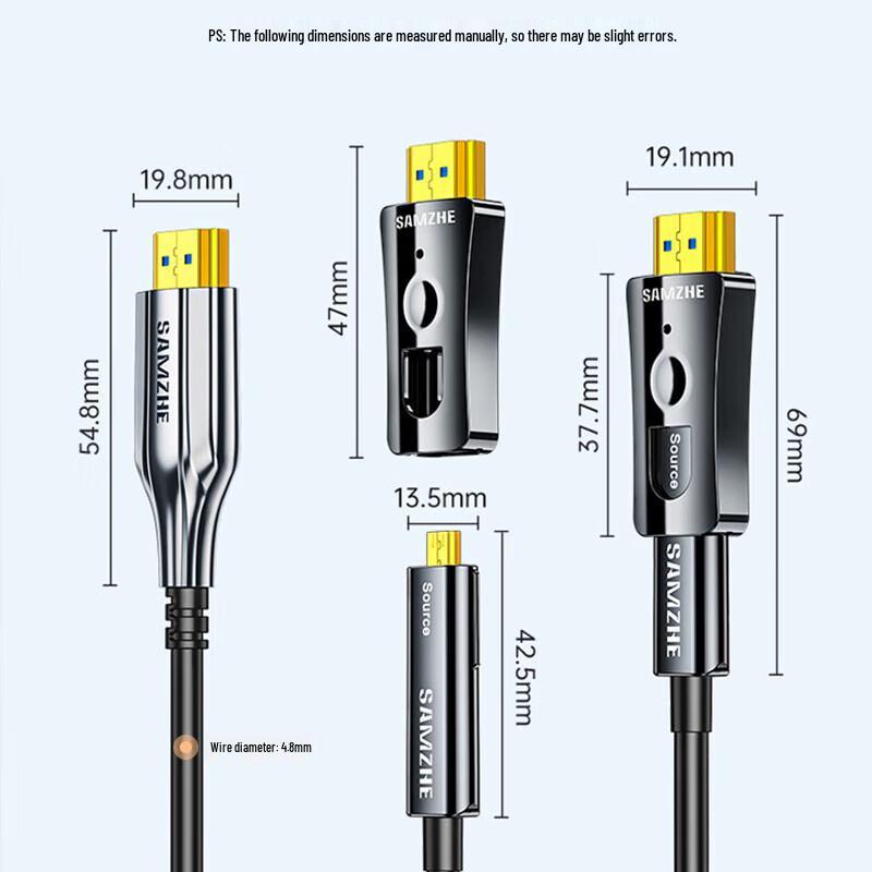 

Shanze Fiber Optic HDMI Cable 2.0/2.1, 4K/8K 60Hz