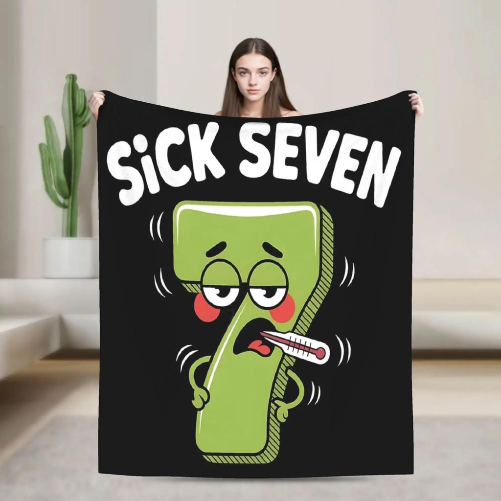 Six Seven  Funny Italian Brainrot Super Warm Plush Throw Blanket for Sofa Bed Home Decor Soft Flannel Blanket Cover