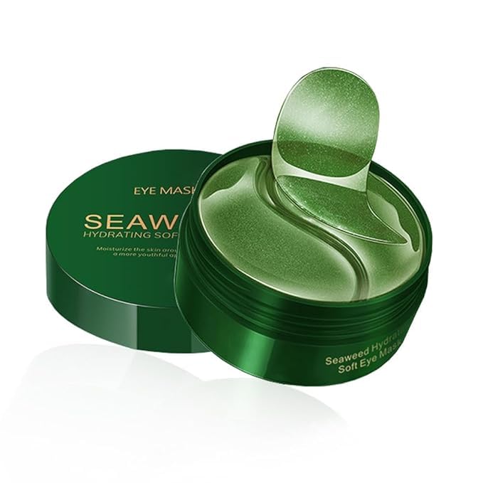 60 PCS Under Eye Patches for Women & Men - Seaweed Collagen Eye Mask for Dark Circles, Puffy Eyes & Wrinkles | Hydrating, Brightening & Anti-Aging