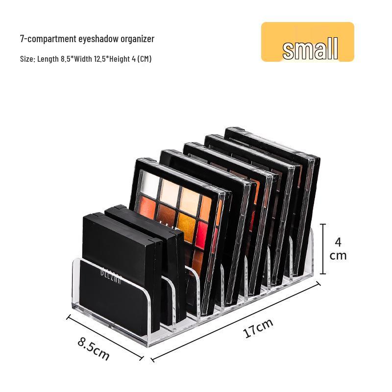 

Transparent Acrylic Multi-Grid Makeup Organizer - Eyeshadow, Foundation & Blush Storage Box