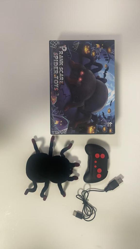 OBEST Spider Remote Controlled Electric RC Car with LED Lights, Wall Climbing, Fun Toy, Black (Green Foot), Ages 6+ (New Model)