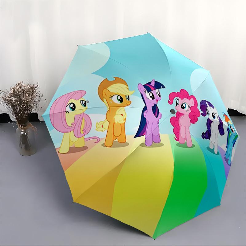1pc My Little Pony Automatic Umbrella 8-Bone Design Compact Gear for Outdoor Travel, Perfect Gift for Friends or Family yy280828172