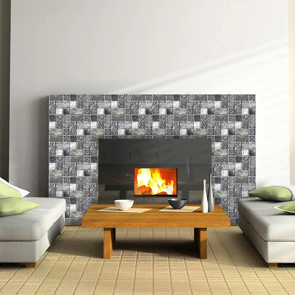 Retro Marble Textured Wall Panels Self-Adhesive - Non-Slip Matte Finish Tiles for Bathroom Kitchen Backsplash, Peel&Stick Floor