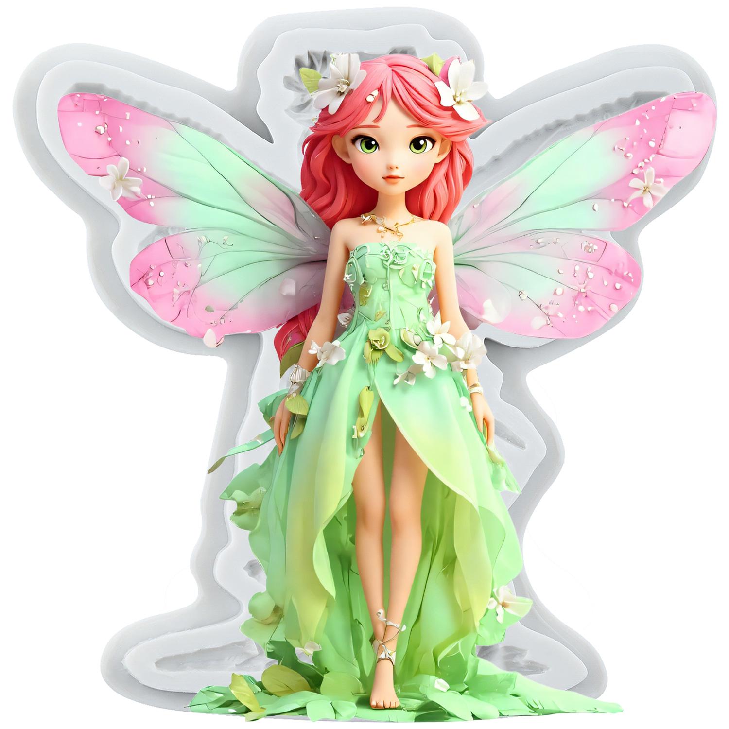 

Butterfly Fairy Silicone Molds Angel Fairy Fondant Mold Cake Decorating Tools Cupcake Topper Chocolate Candy Craft Gum Paste Polymer Clay серый