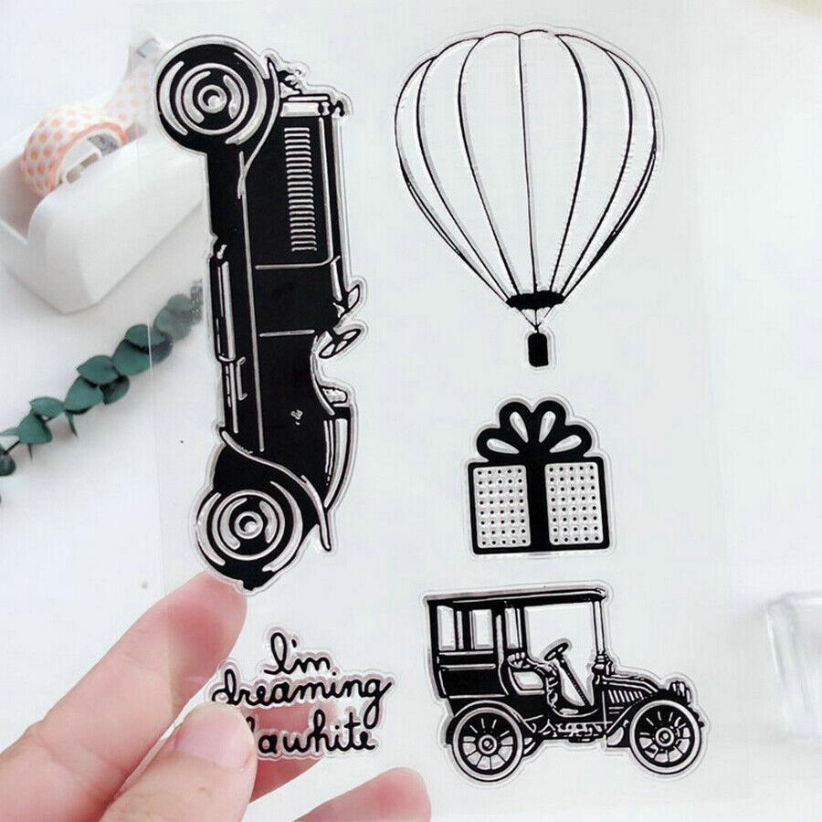 Car Travel Transparent Silicone Clear Stamps for Seal DIY Scrapbooking Album Paper Card Mountain Animal Dog