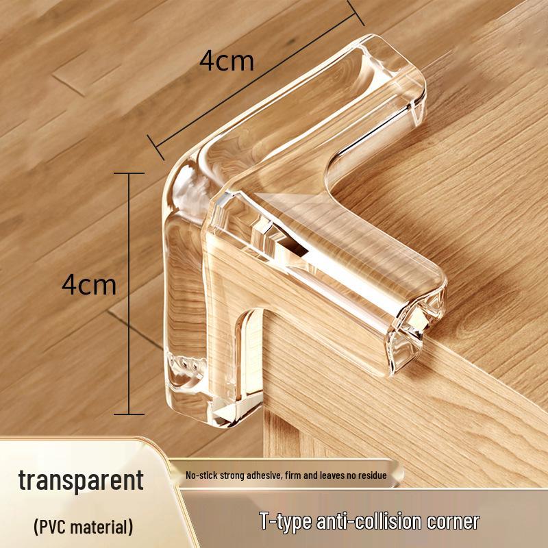 Assorted Transparent Silicone Corner Protectors: Soft Bumpers for Tables, Walls, Corners, Edges, and Windows