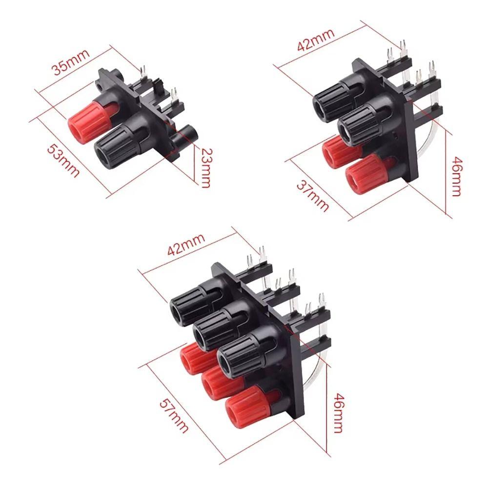 1Pcs 2/4/6 Positions Audio Terminal Block External Audio Jack Screw Post Speaker Amplifier