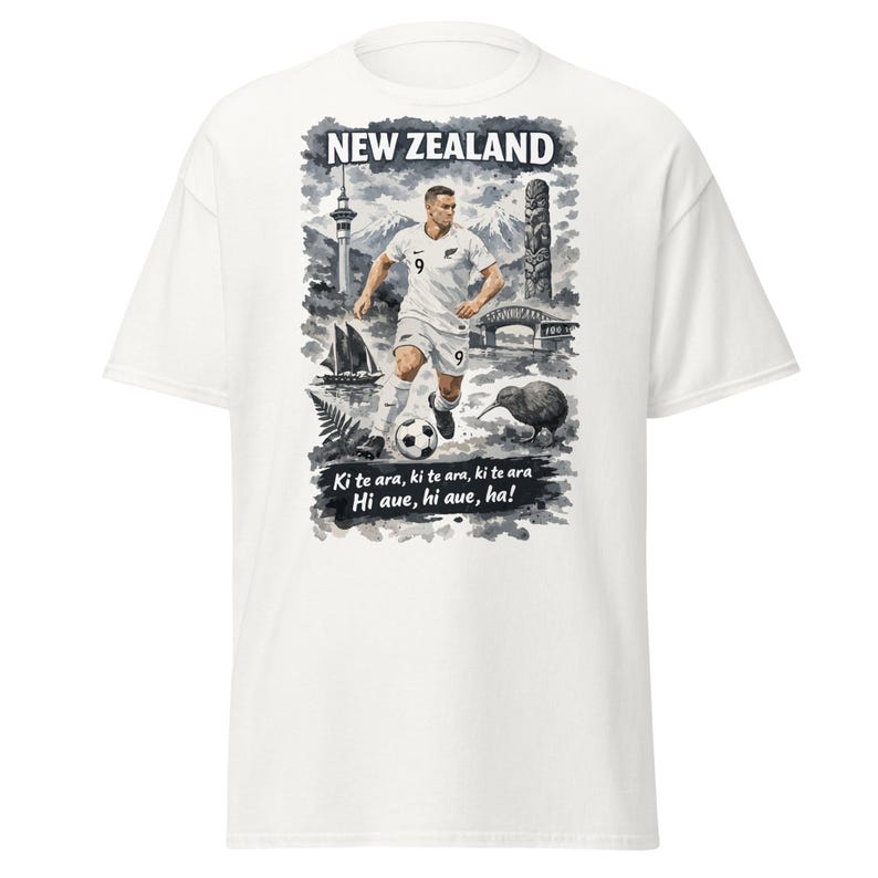 New Zealand Football Haka Graphic Tee, Aotearoa Kiwi Soccer Shirt 3XL
