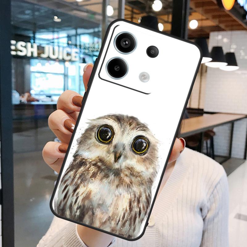 Owl Watercolor Animal Cover For Xiaomi Redmi Note 13 Pro 12 11 9 10 Pro 9S 10S 11S 12S Redmi 12 10C 12C 13C Case