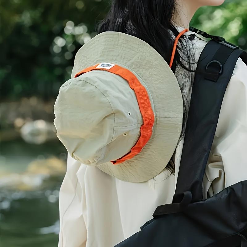 Summer Bucket Hats Sun Protection Wide Brim Travel Cap for Men Women Vintage Anti-UV Outdoor Hiking Fishing Hat