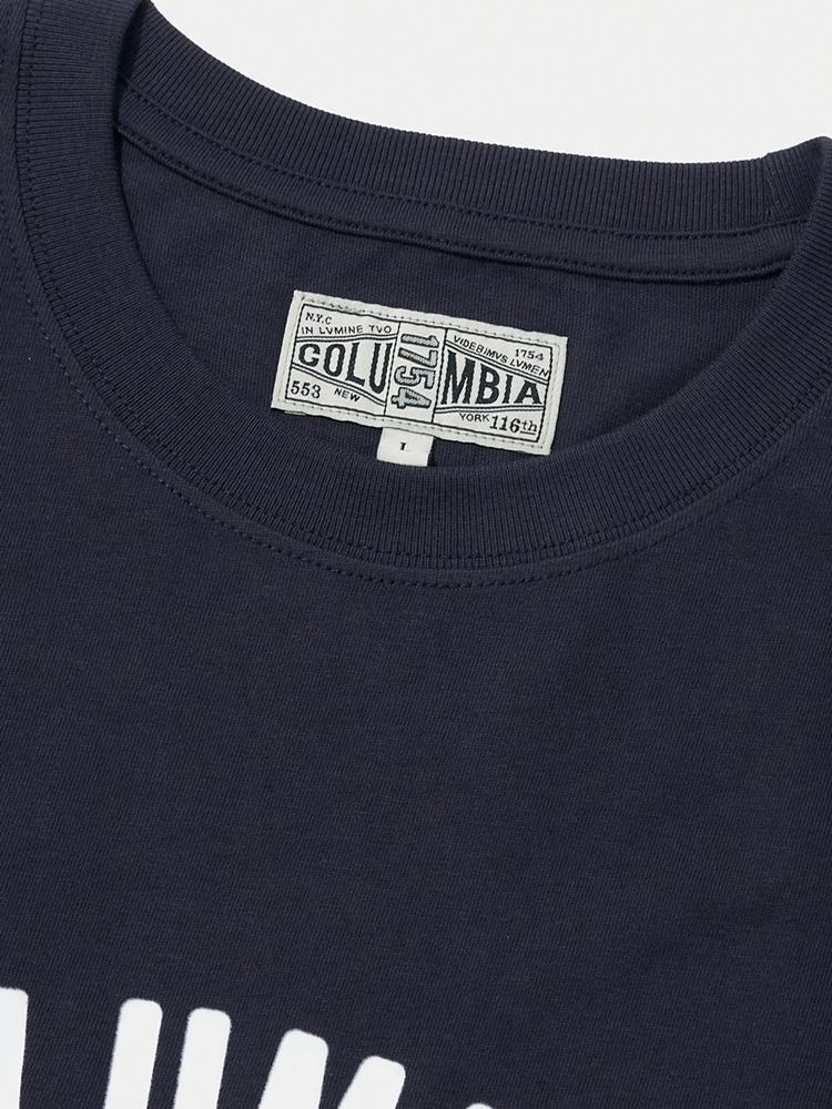 COLUMBIA UNIVERSITY Cu 1754 Arch Logo S/S T-Shirts Crown Navy