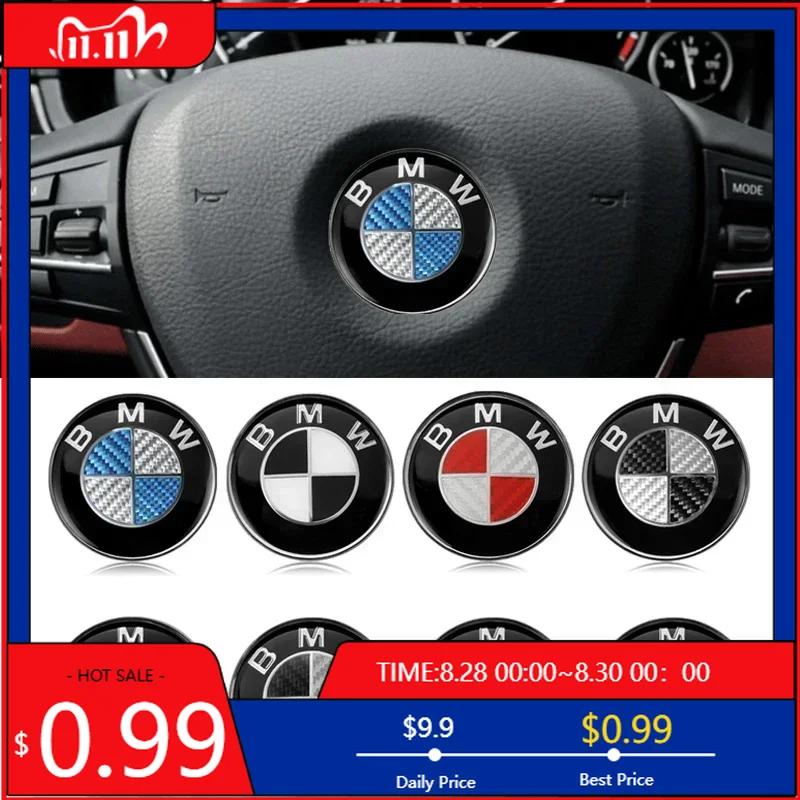 BABC1 For BMW 1Pcs 45mm Car Steering Wheel Badge Emblem Sticker Auto-Styling For BMW E36 E46 E53 E90 E60 E61 E93 E87 X1 X3 X5 X6 F30