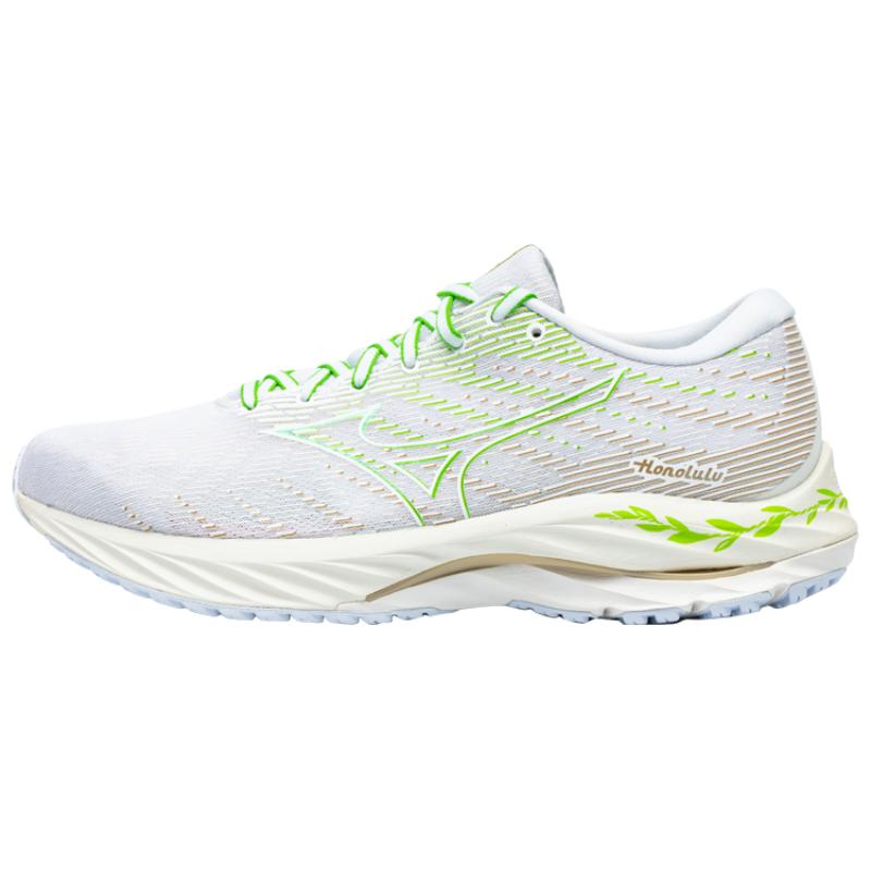 Mizuno Wave Rider 26 White Green  Sneakers J1GC225701 38.5 трава зеленый