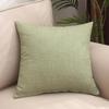 Solid Color Linen Throw Pillow Cover with Customizable Logo.
