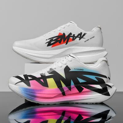 Shocking Carbon 3.0FLY Popcorn Carbon-free Board Running Shoes Men's Ultra-light Sports Shoes Women's Middle School Students' Racing Training Shoes