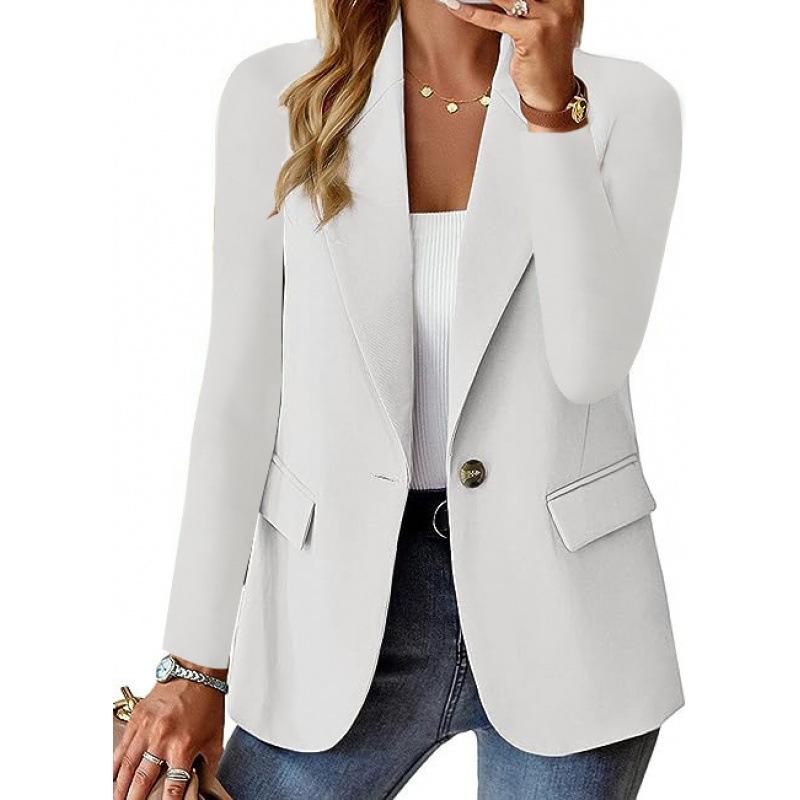 Autumn Long-sleeved Solid Color Cardigan Small Blazer Women's Fashion Versatile