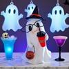Halloween Decoration Ghost Wear Glasses Resin Statue Fine Craftsmanship Tabletop Ornament Home Decor