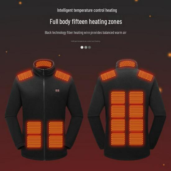 Men's Smart 11-Zone Heated Winter Jacket - Three-Control Warm Cotton Outerwear