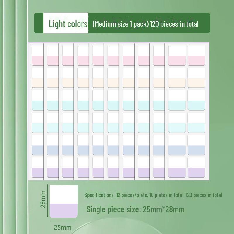Custom Morandi Index Label Sticky Notes – Fluorescent Bookmarks for Students