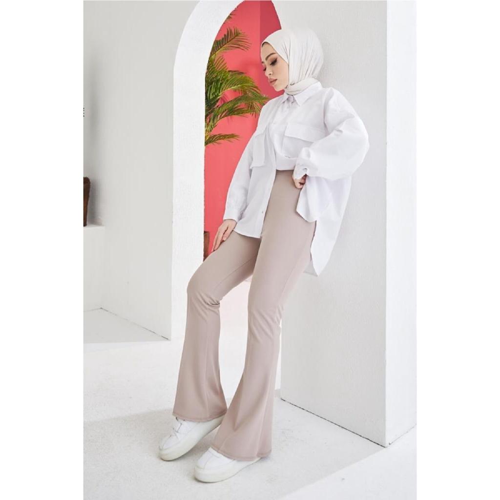 206 Spanish Leg Fabric Trousers
