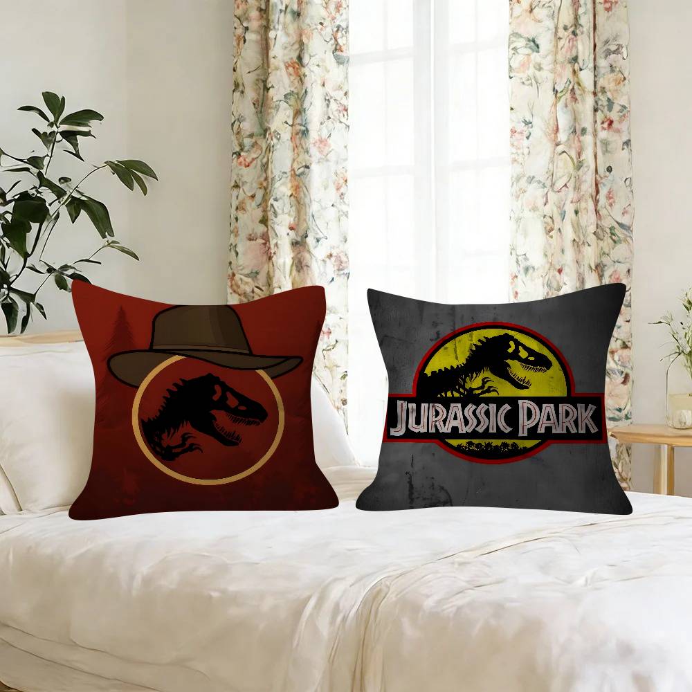 C-Cool J-Jurassic Logo World Personalized Picture Text Home Decorative Pillows Household Gifts 45X45Cm