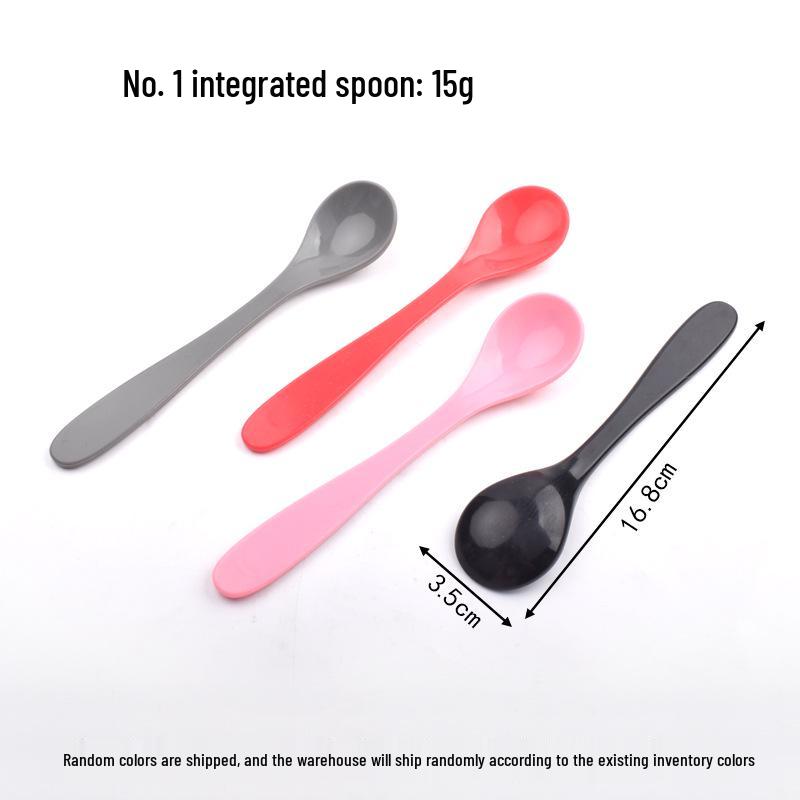 Silicone Non-stick Soup Ladle with Integrated Handle and Scraper - Kitchen Cooking Utensil