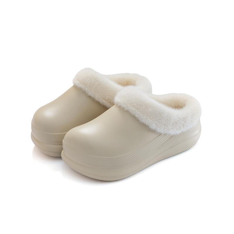 

Простые хлопковые швабры-звездочки, нескользящие водонепроницаемые шлепанцы из ЭВА, уличные шлепанцы, плюшевые теплые хлопковые шлепанцы 39-40