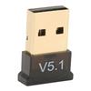 USB BT Adapter ABS Black V5.1 Version Drive Free Wide Coverage Portable Wireless BT 5.1 Adapter for Home Business