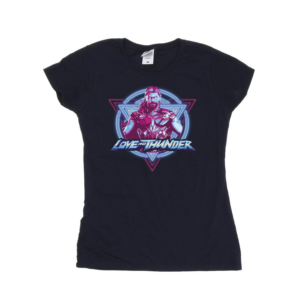 Marvel Womens/Ladies Thor Love And Thunder Neon Badge Cotton T-Shirt