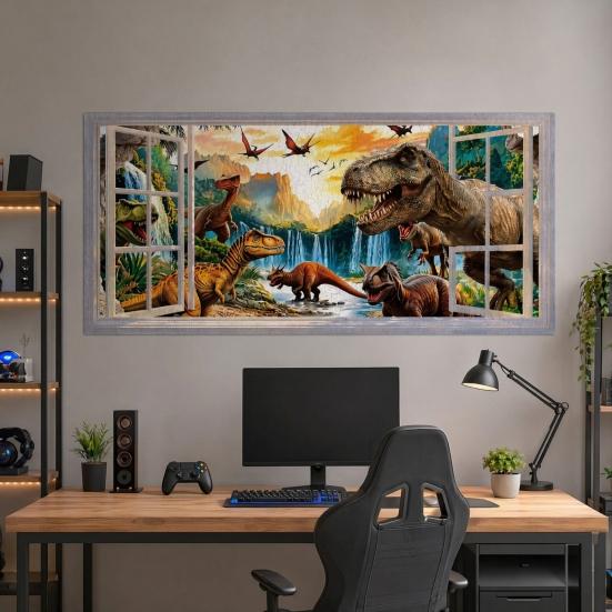3D realistické statické okenní fólie, Vodotěsná, odolná proti oleji, UV potištěná okenní fólie, Odnímatelné okenní samolepky s výhledy na slunečnici, pláž, oceán pro