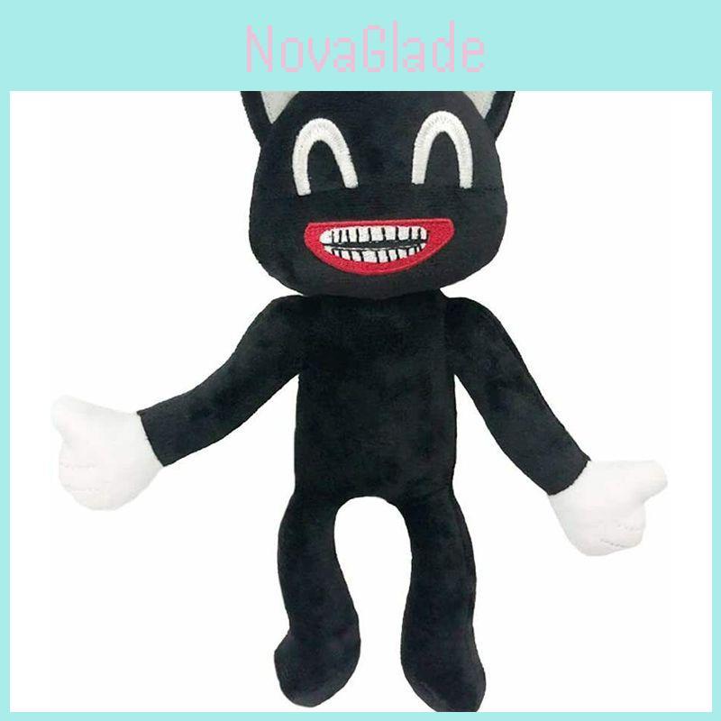 Soft And Cuddly Black Cartoon Cat Plush Toy Ideal For All Ages Holiday Gifts