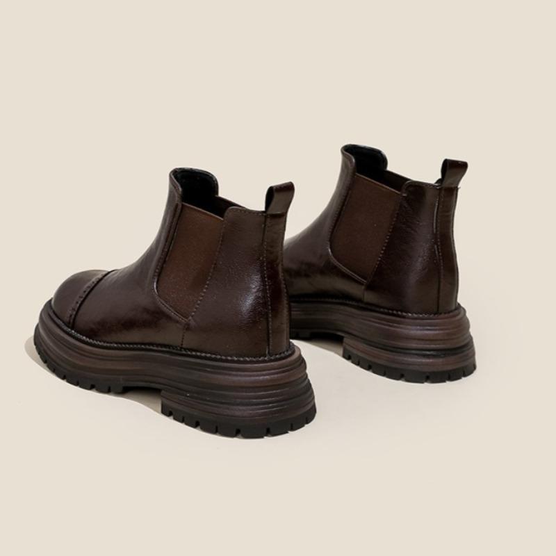 Short Boots Women's Large Size Retro Chelsea Women's Boots New Autumn and Winter British Style Ankle Boots Women's Shoes