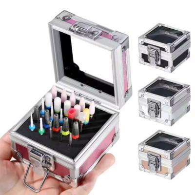 25/40/50 Löcher Schleifkopf Bit Aufbewahrungsbox Einzigartiges Design Leerer Nageltischbohrer Bits Organizer Halter Behälter Nageltischbohrer Display