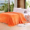 Double-Sided Coral Fleece Flannel Blanket - Thick, Solid Color, Customizable Office Nap Blanket