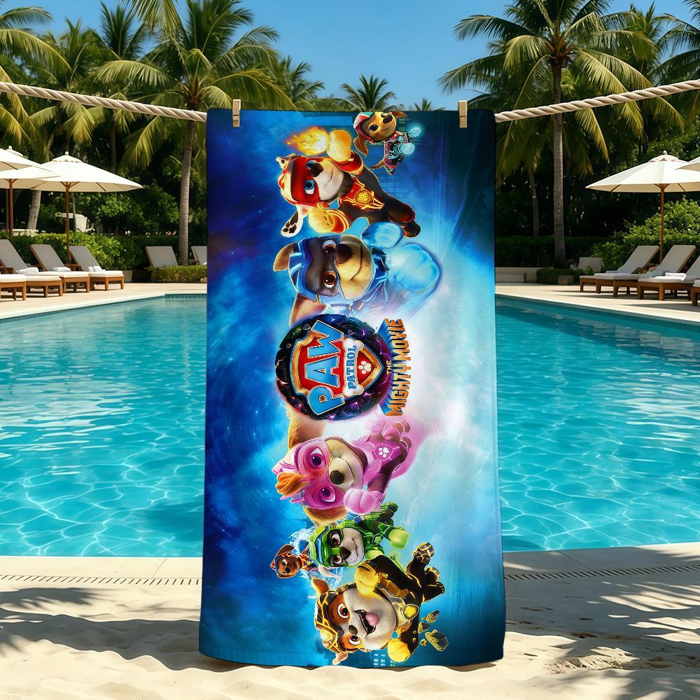 Cartoon P-PAW P-Patrol-ES Towel For Outdoor Camping Beach Towel Super Absorbent Quick-Drying Summer Towel