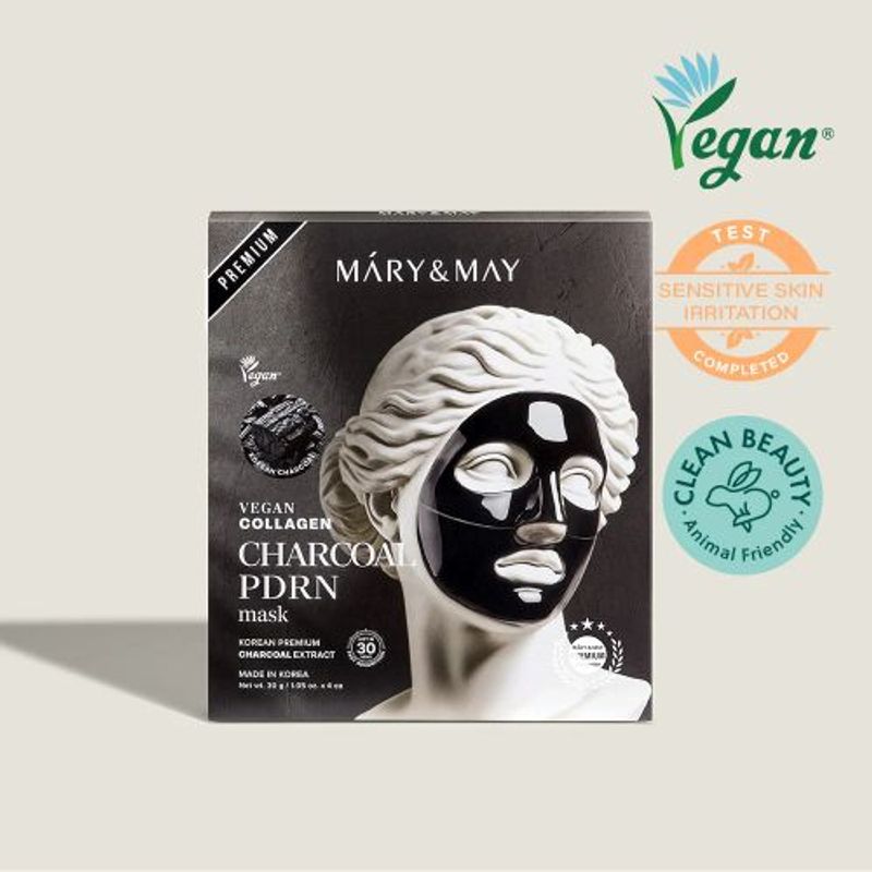 

[Mary&May] Vegan Collagen Charcoal PDRN Mask (30g * 4ea)