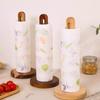 BRKitchen Paper Towel Rack Solid Wood Non-drilled Vertical Roll Paper Holder Recessed Storage Bracket Kitchen Paper HolderEY