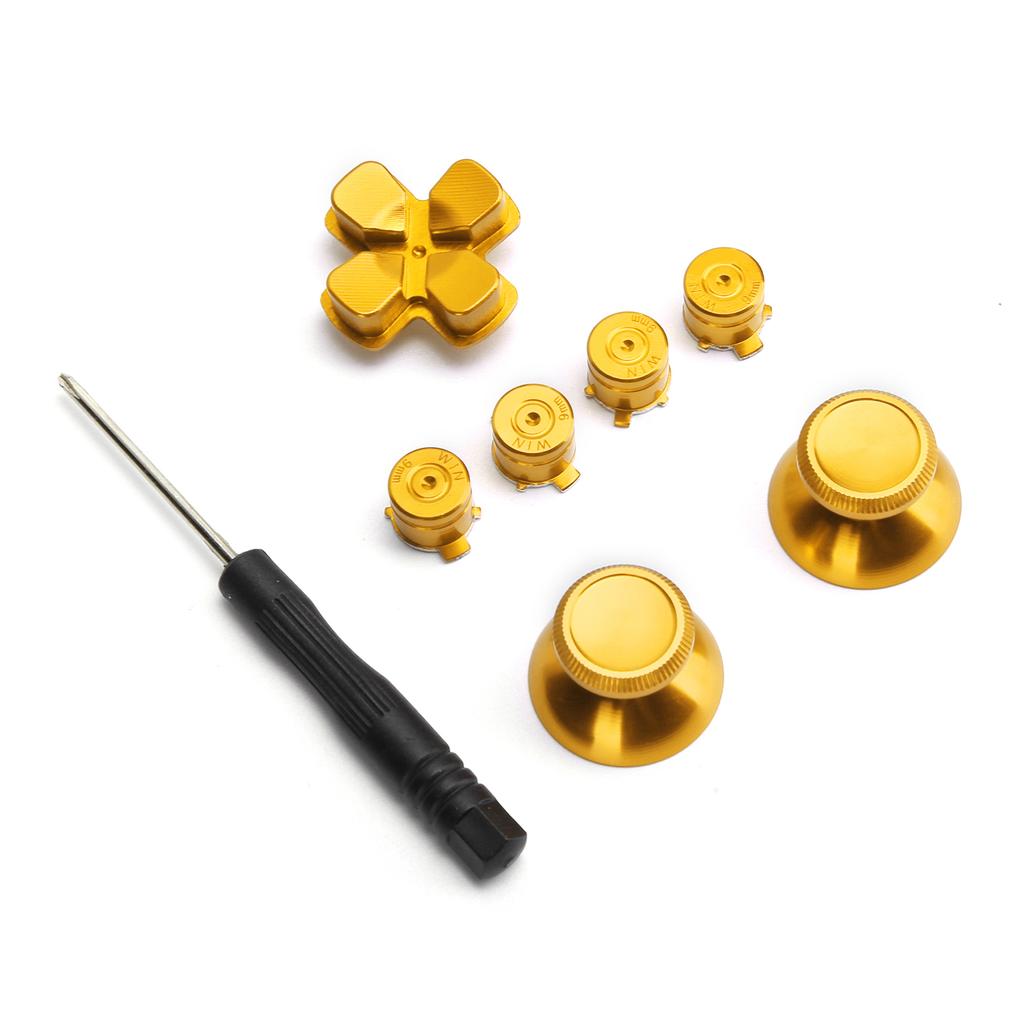 Metal Button Thumbstick Simulates Grip for PS4 Gamepad Controller Joystick ReplacementRose Red