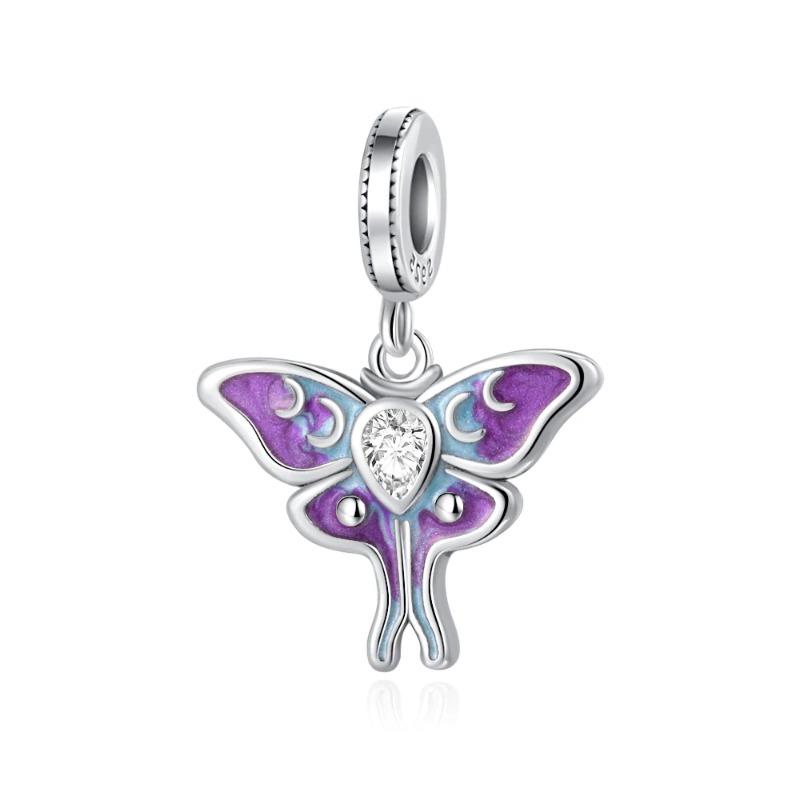 New 925 Silver Spring Collection Butterfly Peacock Dragonfly Dangle Charms for Women DIY Jewelry Gifts