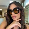 1pc Brand Designer Square Sunglasses Women Men Vintage High Quality Shades Sun Glasses Fashion Big Frame Eyeglasses UV400 Oculos