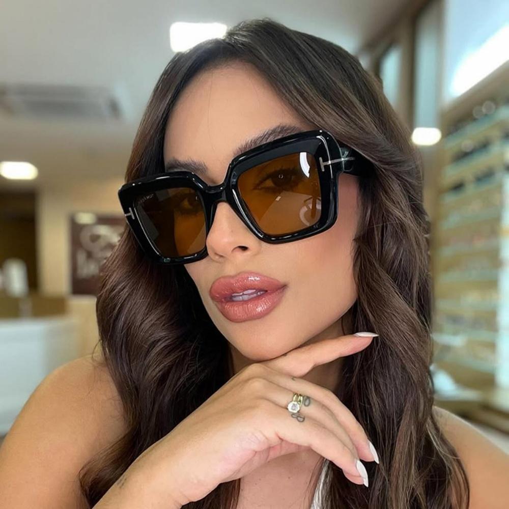 1pc Brand Designer Square Sunglasses Women Men Vintage High Quality Shades Sun Glasses Fashion Big Frame Eyeglasses UV400 Oculos